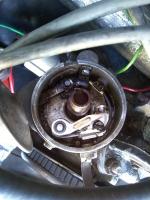 056 distributor with engine and carburetor