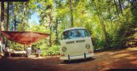 Lowered slammed bay bus Westfalia 17” rims