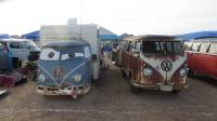 SOME of the Split-Window custom buses at Buses by the Bridge (BBtB) Jan. 17 - 20th, 2019