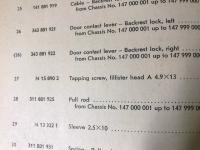 1967 Ghia Seat Back Cable Release System Diagram