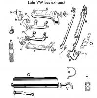 late FI bus exhaust components