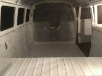 Painting the cargo area of a 1967 VW Splitbus
