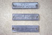 Made In Germany Plates (Tags) 3 Variations