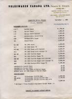 1963 Canadian Price list