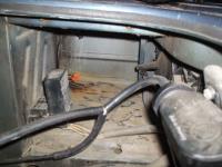 Rusted area caused by AC dripping into the air intake area