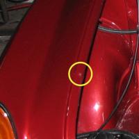 '71 Ghia engine compartment weatherstrip anchor post