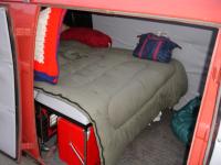 interior shots, queen size "z bed"