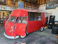 High roof bus at Kombihaus in Sacramento, CA