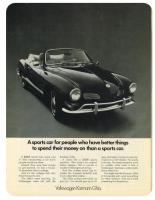 GHIA AD "SPORTS CAR FOR...BETTER THINGS TO SPEND $..."
