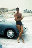 Porsche 356 at the Beach (Vintage Photo)
