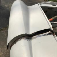 Body work: Cutting out overlap from old fender repair