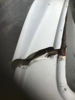 Body work: Cutting out overlap from old fender repair
