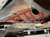Front axle beam frame head structure inside view dissection