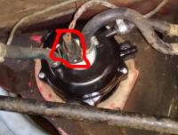 Electric Fuel Pump with leaking area circled