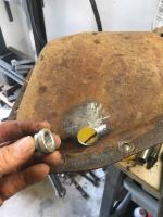 welding in a drain plug
