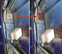 Vanagon Front Door Window Support Pad