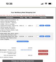 Wolfsburg West shipping fees