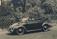 Vintage split beetle convertible police photo