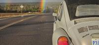 Car with rainbow