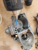Solex carb accel pump check ball removal