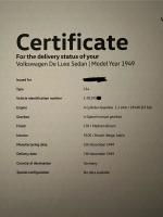 Late 49 deluxe certificate