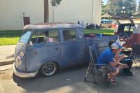 Double-Can Split Buses at the 40th annual Kelley Park meet in San Jose, CA. Sunday April 13th, 2025