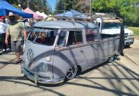 Double-Can Split Buses at the 40th annual Kelley Park meet in San Jose, CA. Sunday April 13th, 2025