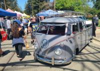 Double-Can Split Buses at the 40th annual Kelley Park meet in San Jose, CA. Sunday April 13th, 2025