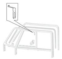 Door window scraper clip