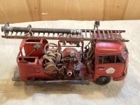 Unknown tin split window fire truck toy
