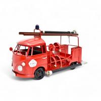 Unknown tin split window fire truck toy knock-off