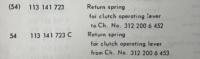 clutch arm return spring