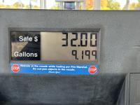 Fuel gauge readings at tank refill