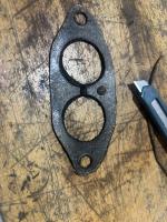 Dual port Intake manifold gaskets cork cardboard metal epoxy JBWeld