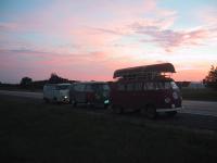 Sunset drive to MOKAN Niangua campout