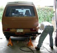 Len Welds Brackets to Bumper