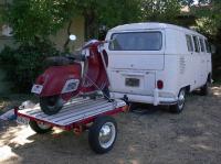 '65 Vespa behind '65 bus