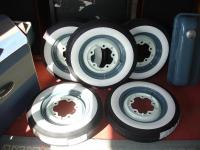 Wheels for 1960 euro rag.  White-blue inside, Mixed-blue outside