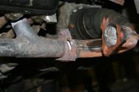 Exhaust manifold u-pipe flange rust hole  77 westfalia pic #1