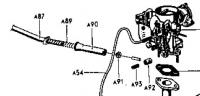 Carburetor throttle cable spring parts