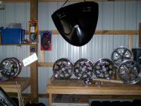 Chrome wheels in my garage