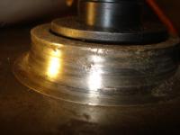 flywheel retaining seal area