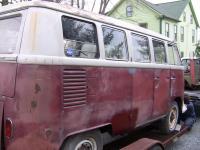 1967 Titan Red Deluxe 13 Window Walk-Thru Bus with Original Paint