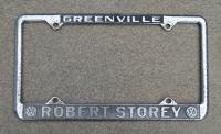 Robert Storey Greenville dealership license plate frame