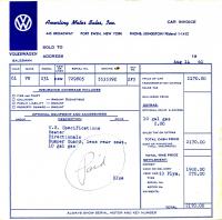 1961 Kombi dealer invoice