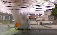 Bus fire Google street view