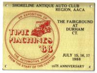 More vintage Time Machines dash plaque scans