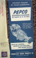 Pepco Supercharger paperwork from 1955