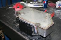 Subaru ej22 high capacity oil pan construction