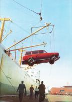 Red Squareback being unloaded from ship